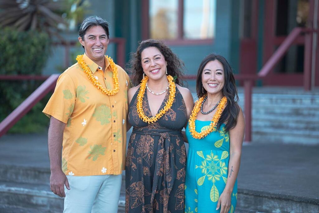 Naka Nathanial, Mileka Lincoln, Kolby Akamu Moser of the Hawai‘i Radio Hour team